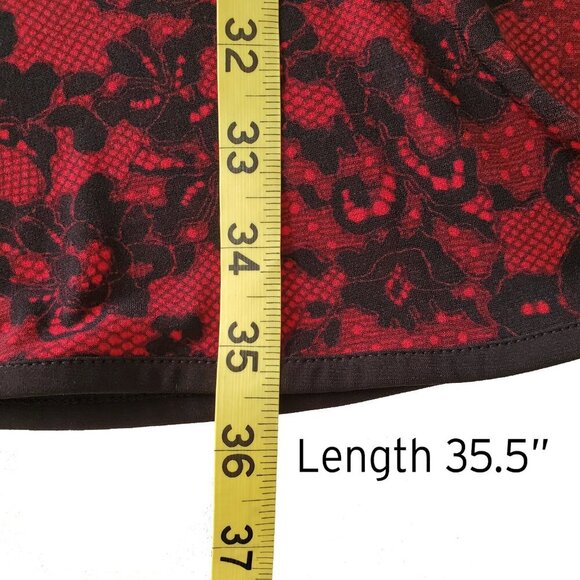 MICHAEL by Michael Kors Lace Print Bell-Sleeve Dress Dark Romantic Size S - Picture 13 of 15